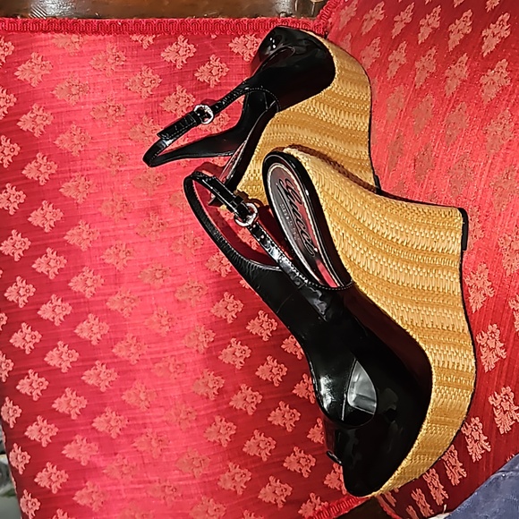 Gucci Leather Espadrilles Wedge Wedges - Picture 6 of 9